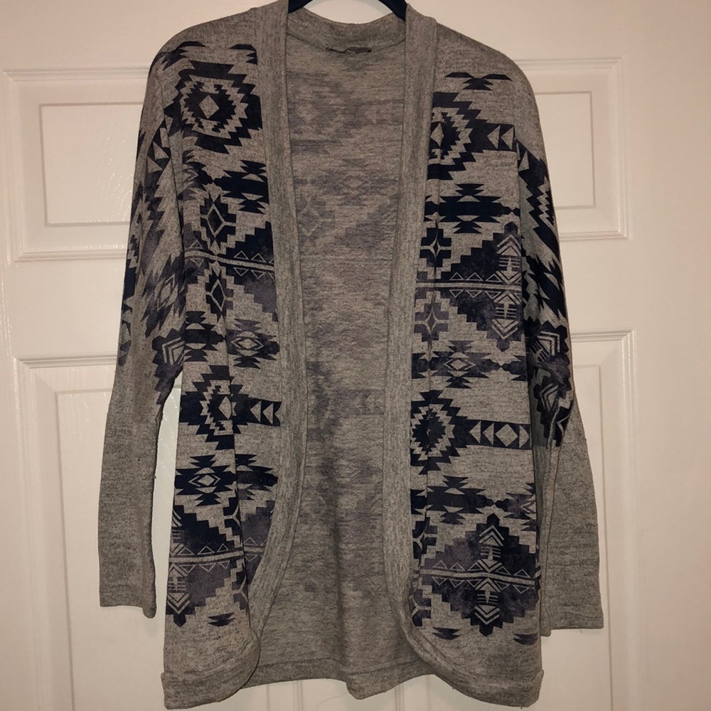 Tribal print light cardigan